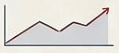 Rising line chart sketch